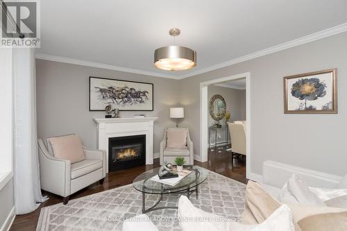 23 Parkview Pl, Brampton, ON - Indoor Photo Showing Living Room With Fireplace