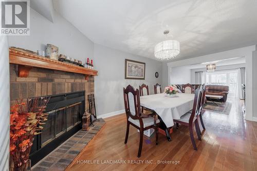 6 Wood Dr, Whitby, ON - Indoor Photo Showing Dining Room With Fireplace
