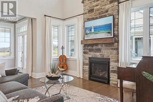230 Ironwood Way, Kemble, ON - Indoor Photo Showing Living Room With Fireplace