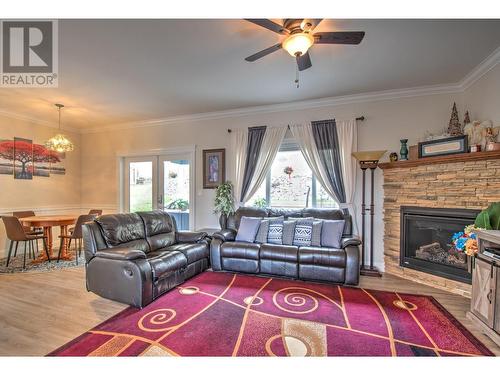 105 Gunter-Ellison Road, Enderby, BC - Indoor Photo Showing Living Room With Fireplace