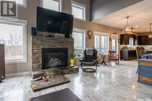 1210 Dennis Street, Esterhazy, SK - Indoor Photo Showing Living Room With Fireplace