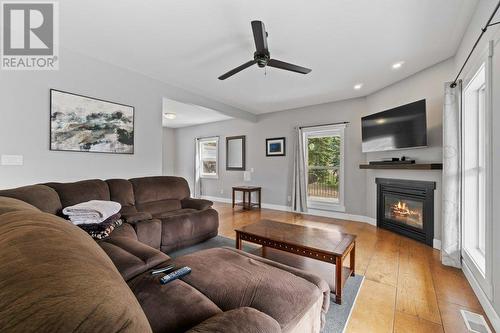 2457 Salmon River Road, Salmon Arm, BC - Indoor Photo Showing Living Room With Fireplace