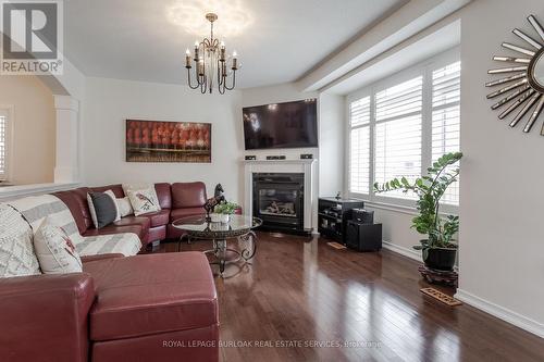 4220 Cole Cres, Burlington, ON - Indoor Photo Showing Living Room With Fireplace