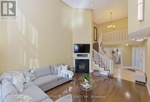461 Nahani Way, Mississauga, ON - Indoor Photo Showing Living Room With Fireplace