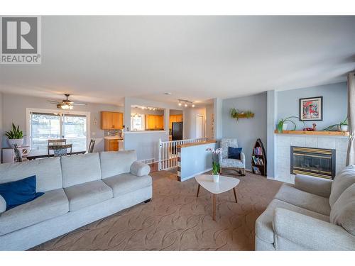 7110 Hespeler Road Unit# 14, Summerland, BC - Indoor Photo Showing Living Room With Fireplace