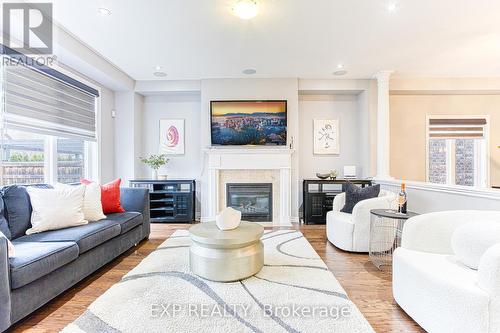 82 Lampman Dr, Grimsby, ON - Indoor Photo Showing Living Room With Fireplace