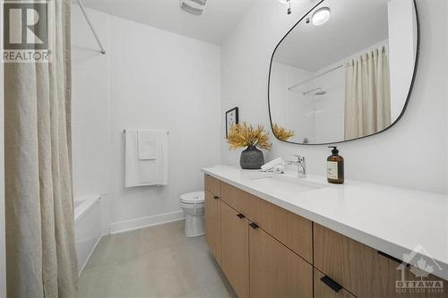 Main Level Full Bathroom. Photos are of similiar floorplan and may include upgrades/finishes not included in standard model. - 112 Lumen Place, Ottawa, ON - Indoor Photo Showing Bathroom