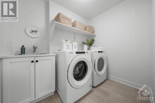 2nd Level Laundry. Photos are of similiar floorplan and may include upgrades/finishes not included in standard model. - 112 Lumen Place, Ottawa, ON - Indoor Photo Showing Laundry Room