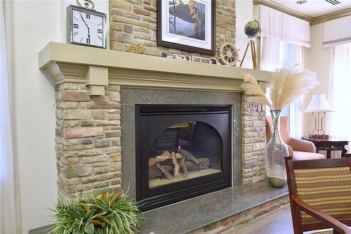 100 Burloak Drive|Unit #2508, Burlington, ON - Indoor Photo Showing Living Room With Fireplace
