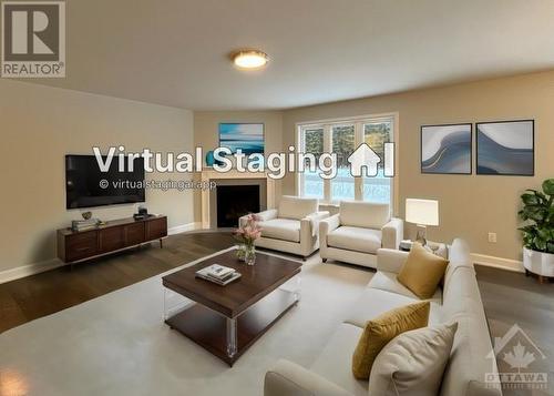 Virtually Staged Livnig Room - 819 Solidex Place, Russell, ON - Indoor Photo Showing Living Room