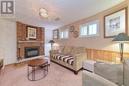100 Trewartha Crescent N, Brampton, ON - Indoor Photo Showing Living Room With Fireplace