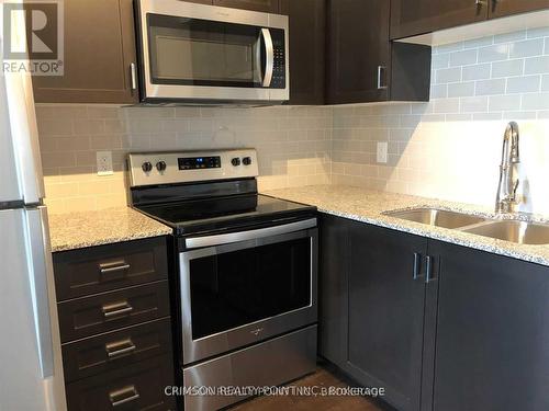 #710 -155 Caroline St, Waterloo, ON - Indoor Photo Showing Kitchen With Double Sink With Upgraded Kitchen