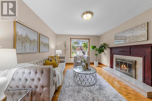 36 Hurricane Avenue, Vaughan, ON - Indoor Photo Showing Living Room With Fireplace