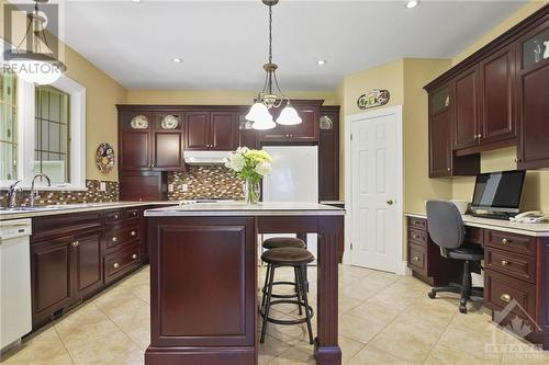 Kitchen with small office nook - 154 Bluff Point Drive, Calabogie, ON - Indoor Photo Showing Kitchen