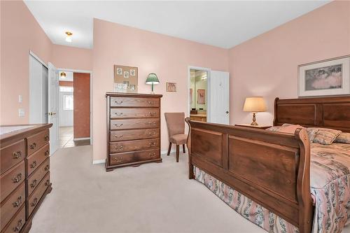 main bedroom with ensuite bath - 244 Silverbirch Boulevard, Mount Hope, ON - Indoor Photo Showing Bedroom
