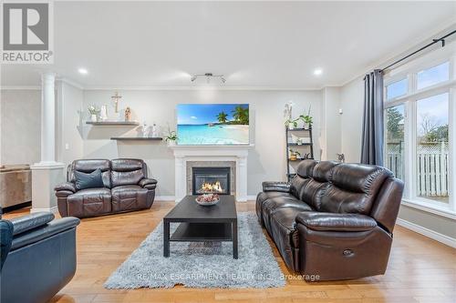152 Central Ave, Grimsby, ON - Indoor Photo Showing Living Room With Fireplace