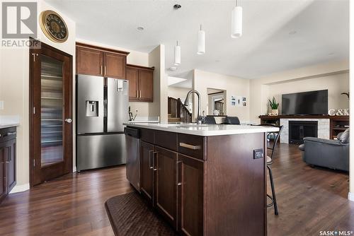 3622 Green Marsh Crescent, Regina, SK - Indoor Photo Showing Kitchen With Stainless Steel Kitchen With Upgraded Kitchen