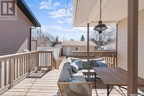 645 Hochelaga Street W, Moose Jaw, SK - Outdoor With Deck Patio Veranda With Exterior