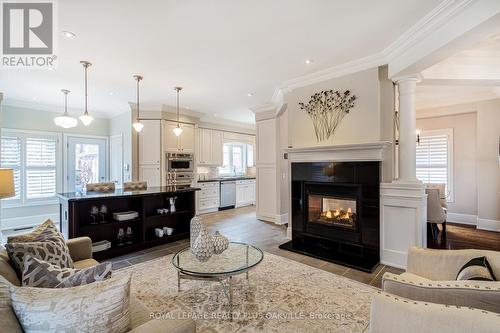436 Doverwood Dr, Oakville, ON - Indoor Photo Showing Living Room With Fireplace