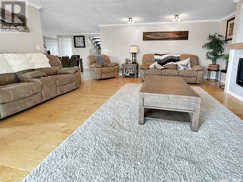 307 B Currie Avenue, Round Lake, SK - Indoor Photo Showing Living Room With Fireplace