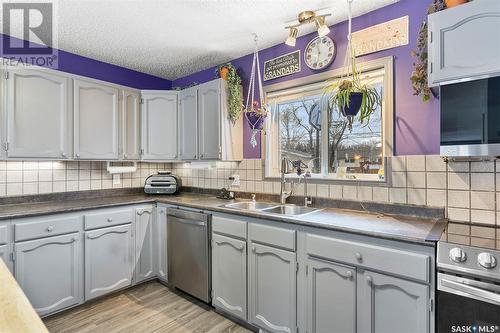 107 7Th Avenue W, Watrous, SK - Indoor Photo Showing Kitchen With Double Sink