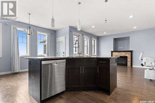 4460 Delhaye Way, Regina, SK - Indoor Photo Showing Kitchen With Upgraded Kitchen