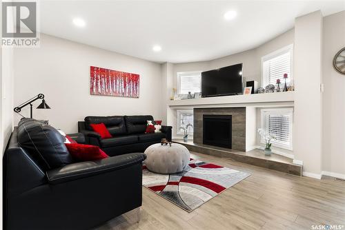 3795 Gee Crescent, Regina, SK - Indoor Photo Showing Living Room With Fireplace