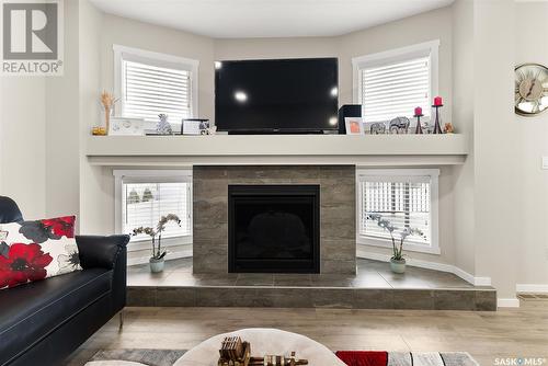 3795 Gee Crescent, Regina, SK - Indoor Photo Showing Living Room With Fireplace