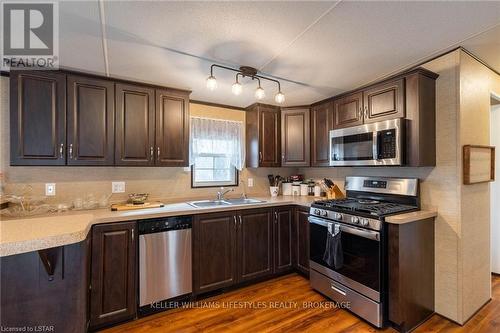 #130 -36501 Dashwood Rd, South Huron, ON - Indoor Photo Showing Kitchen With Double Sink