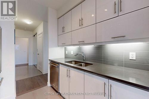 #3802 -825 Church St, Toronto, ON - Indoor Photo Showing Kitchen With Double Sink