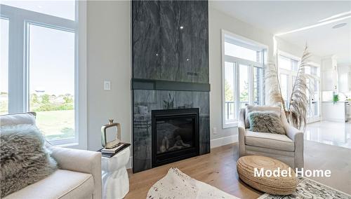 Lot 52 Hilborn Crescent, Plattsville, ON - Indoor Photo Showing Living Room With Fireplace