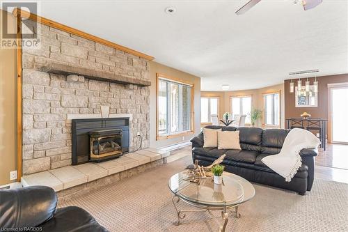 149 Grandore Street W, Georgian Bluffs, ON - Indoor Photo Showing Living Room With Fireplace