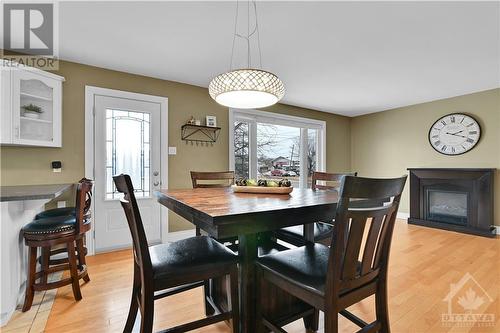 2 Welland Street, Perth, ON - Indoor Photo Showing Dining Room With Fireplace