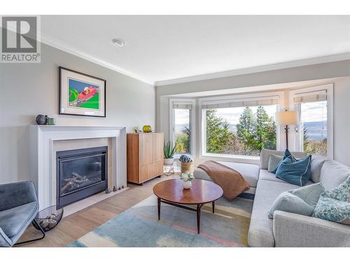 3531 Gates Road, West Kelowna, BC - Indoor Photo Showing Living Room With Fireplace