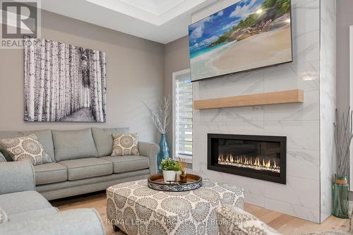 B Rathfon Road, Wainfleet, ON - Indoor Photo Showing Living Room With Fireplace