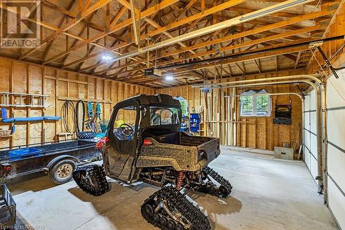 Over sized 28ft x 26ft attached garage with entry to main floor and separate staircase with direct access to an additional 2,700 sq ft of unspoiled living space in lower level. - 157 Georgian Drive, Northern Bruce Peninsula, ON - Indoor Photo Showing Basement