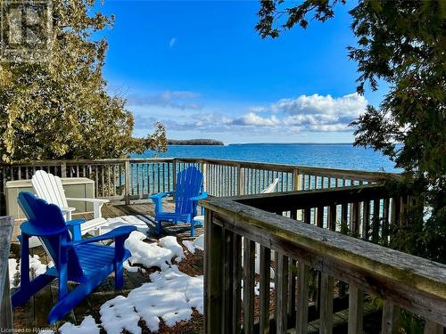 Enjoy lounging at the water's edge... - 157 Georgian Dr Drive, Northern Bruce Peninsula, ON - Outdoor With Body Of Water With View