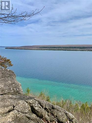 View of water from the Niagara Escarpment - Bruce Trail above. - 157 Georgian Dr Drive, Northern Bruce Peninsula, ON - Outdoor With Body Of Water With View