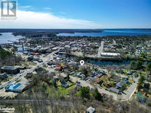Aerial of area - 23 River Street, Parry Sound, ON - Outdoor With Body Of Water With View
