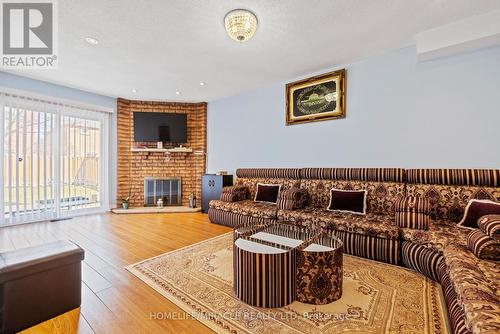 4867 Rathkeale Rd, Mississauga, ON - Indoor Photo Showing Living Room With Fireplace