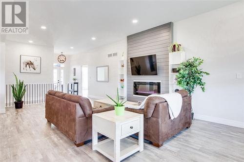 110 Field Street, Lambton Shores, ON - Indoor Photo Showing Living Room With Fireplace