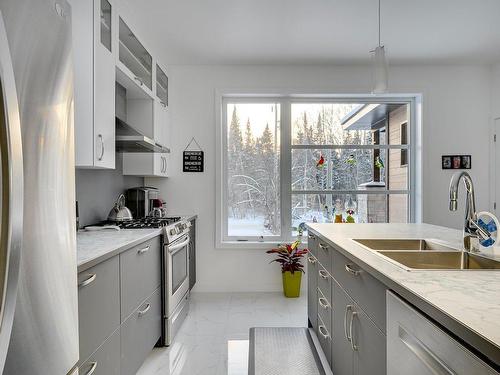 Kitchen - 61 Mtée Des Chevreuils, Chute-Saint-Philippe, QC - Indoor Photo Showing Kitchen With Double Sink