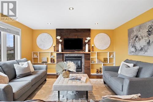 1384 Girard Drive, Lakeshore, ON - Indoor Photo Showing Living Room With Fireplace