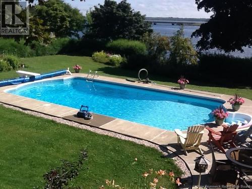 555 Riverside Drive, Bathurst, NB - Outdoor With In Ground Pool With Backyard