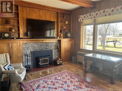 555 Riverside Drive, Bathurst, NB - Indoor Photo Showing Living Room With Fireplace