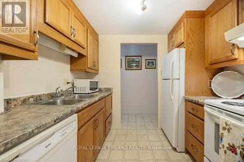 #204 -155 Kent St, London, ON - Indoor Photo Showing Kitchen With Double Sink
