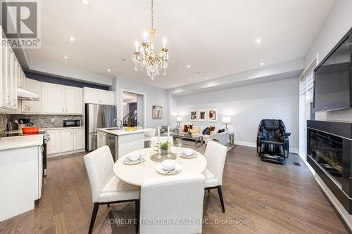 38 Crestridge Dr, Vaughan, ON - Indoor Photo Showing Dining Room With Fireplace