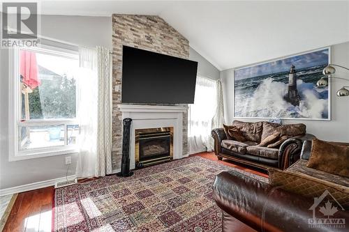 1018 Sheenboro Crescent, Ottawa, ON - Indoor Photo Showing Living Room With Fireplace