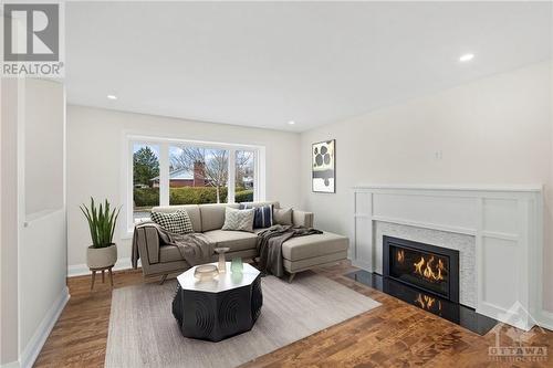 1235 Parkway Drive, Ottawa, ON - Indoor Photo Showing Living Room With Fireplace