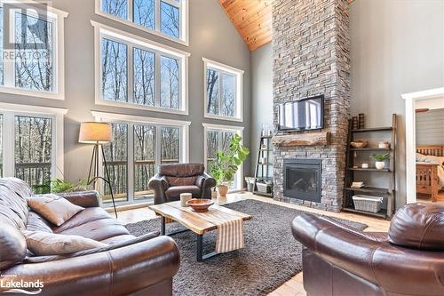 123 Keefer Street, Haliburton, ON - Indoor Photo Showing Living Room With Fireplace